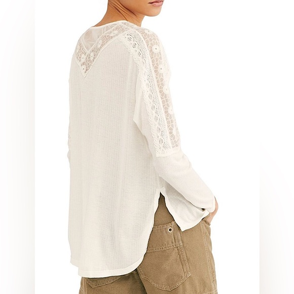 Free People Lola Lace Long Sleeve Top - Picture 3 of 7
